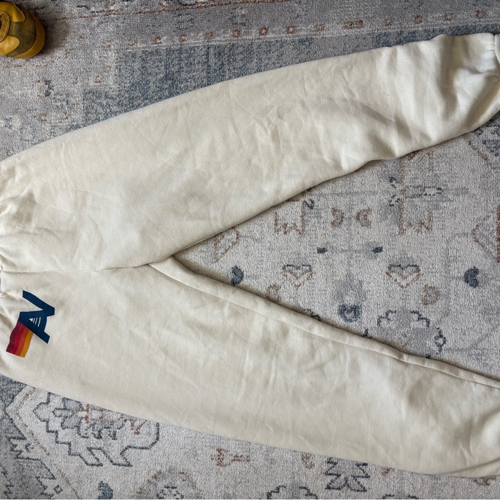 Aviator Nation Cream Track Pants